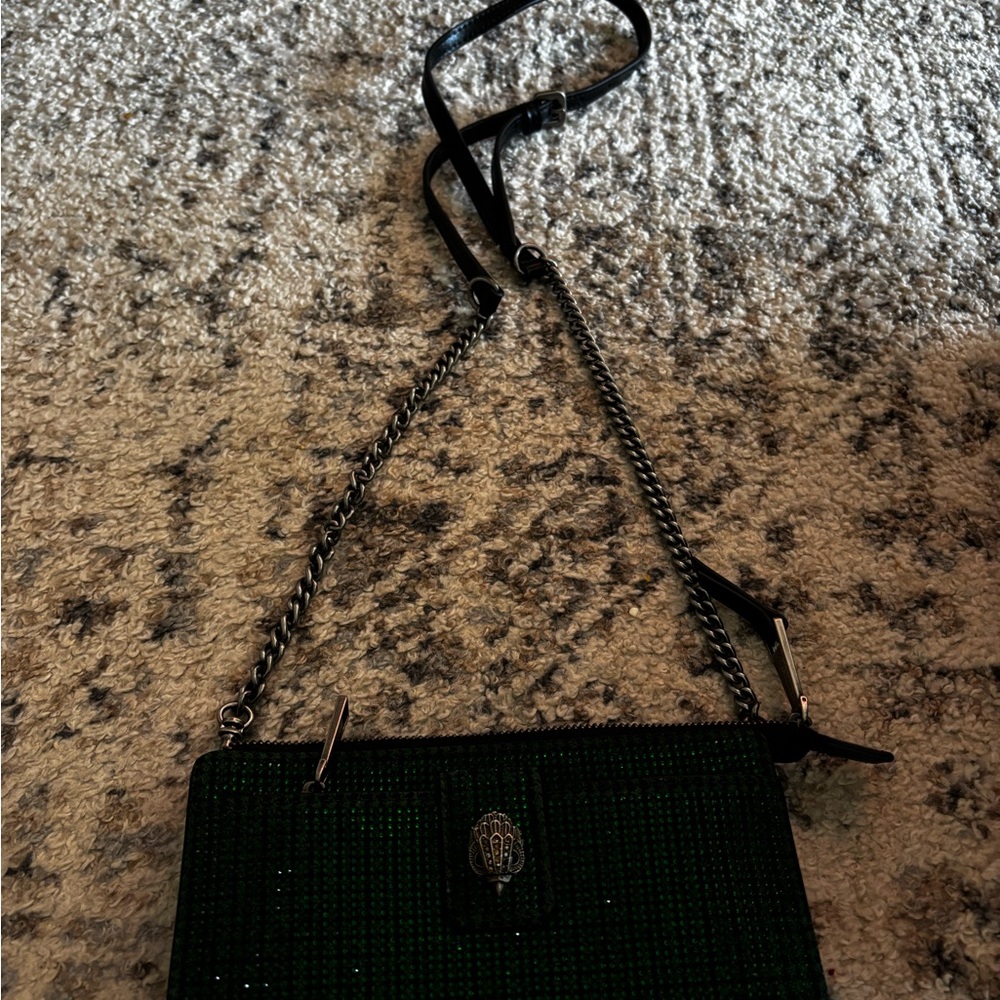 Kurt Geiger Green and Black Crossbody Bag